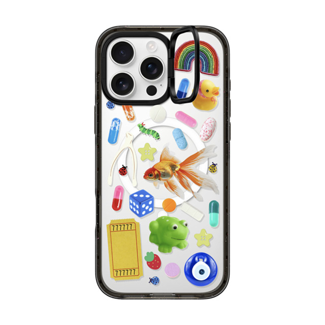 CASETiFY iPhone 16 Pro Max ケース ブラック インパクトリングスタンドケース MagSafe対応 Happy Dose of Luck casetify_artist Father's Day CASETiFY iPhone 16 Pro Max ケース ブラック インパクトリングスタンドケース MagSafe対応 Happy Dose of Luck casetify_artist Father's Day