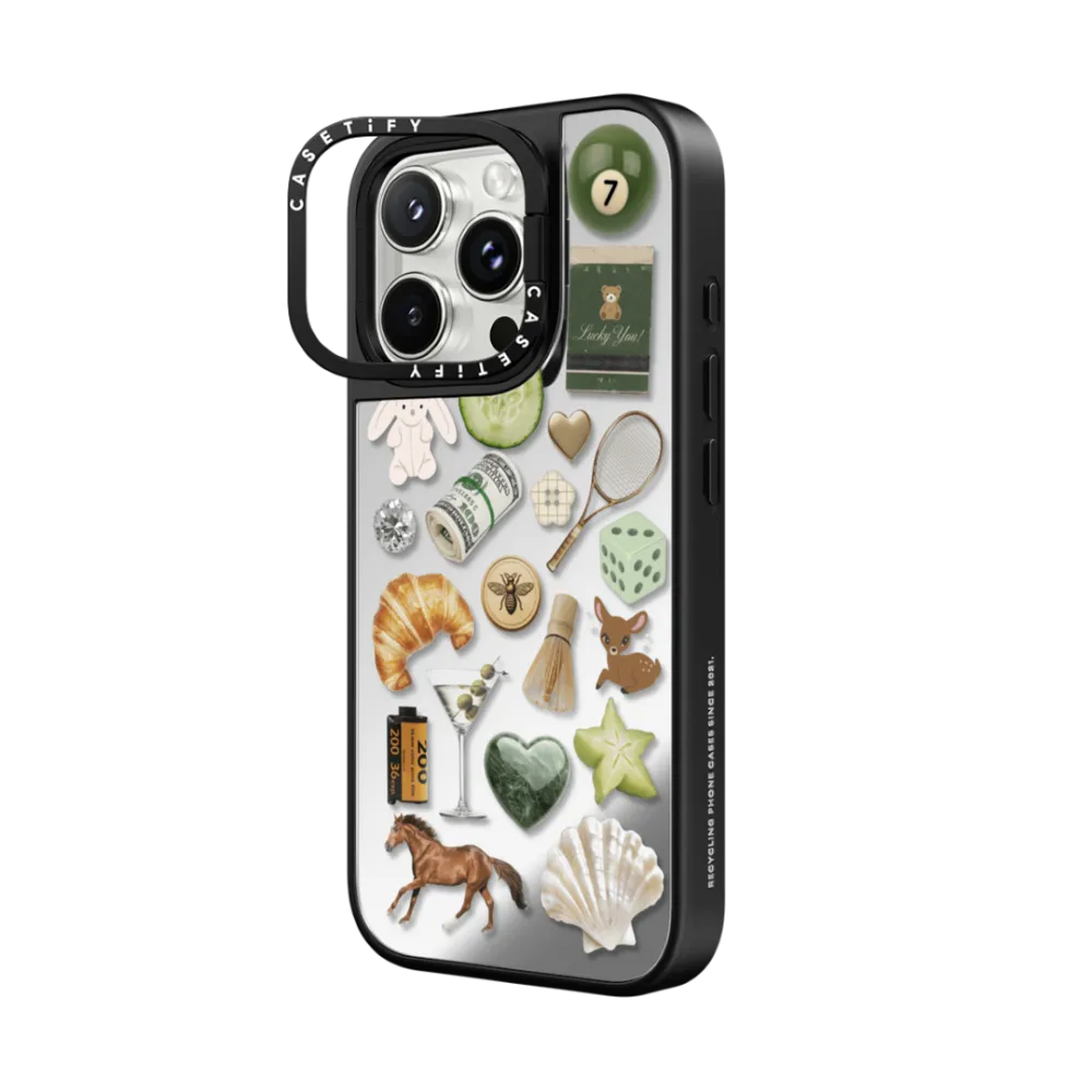 Mirror Ring Stand iPhone 16 Pro Max Case MagSafe Compatible - Opulence Luck Club