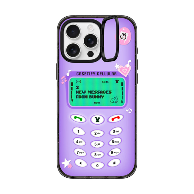 CASETiFY iPhone 16 Pro Max Case Black インパクトリングスタンドケース MagSafe対応 Bunny Mobile casetify_artist CASETiFY iPhone 16 Pro Max Case Black インパクトリングスタンドケース MagSafe対応 Bunny Mobile casetify_artist