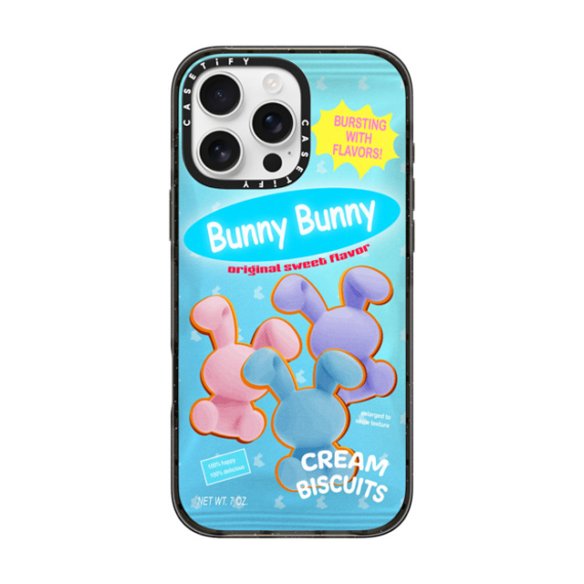 CASETiFY iPhone 16 Pro Max Case Black Impact Case MagSafe Compatible Bunny Cream Biscuits casetify_artist CASETiFY iPhone 16 Pro Max Case Black Impact Case MagSafe Compatible Bunny Cream Biscuits casetify_artist