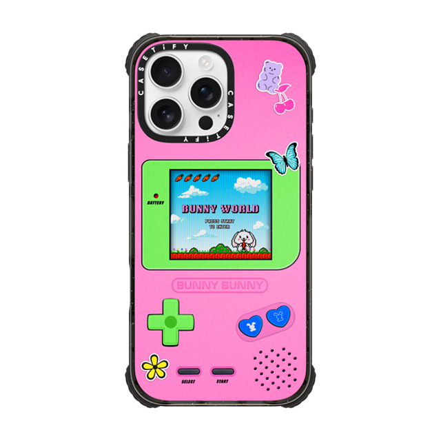CASETiFY iPhone 16 Pro Max Case Black ウルトラ インパクトケース MagSafe 対応 Bunny World casetify_artist CASETiFY iPhone 16 Pro Max Case Black ウルトラ インパクトケース MagSafe 対応 Bunny World casetify_artist