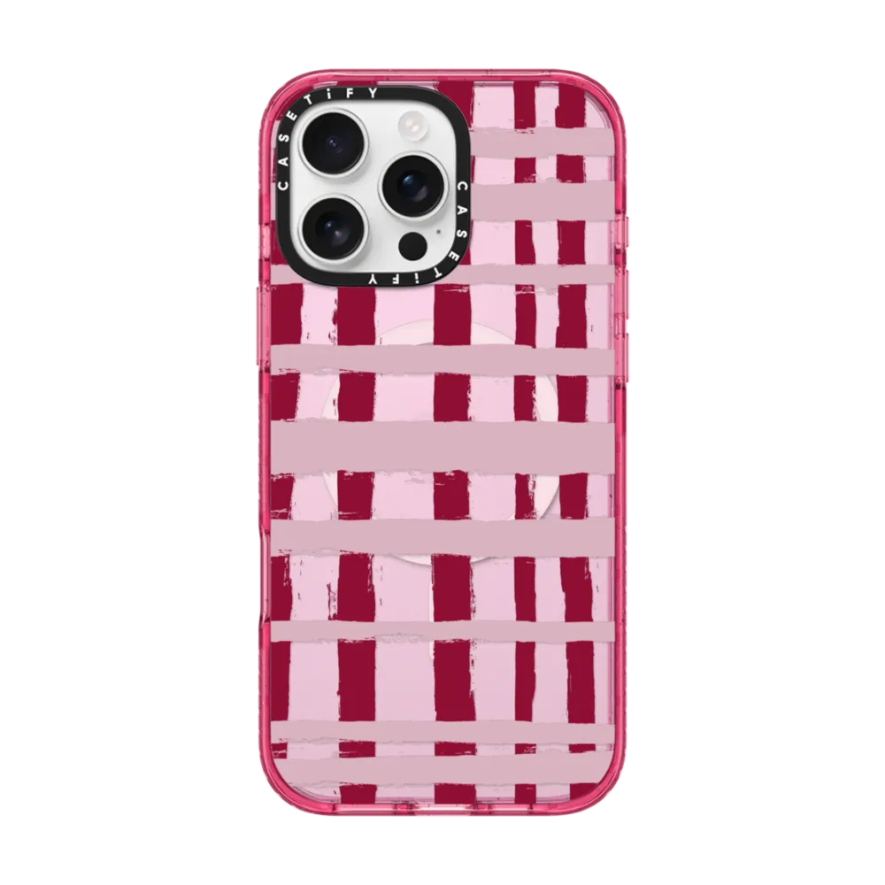 Impact iPhone 16 Pro Max Case MagSafe Compatible - Berry Stripes