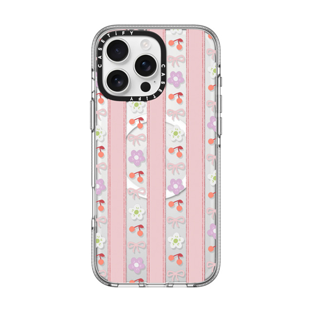 CASETiFY iPhone 16 Pro Max ケース クリア クリア ケース MagSafe対応 Cherry,Floral Ribbon,Floral,Cherry Strawberry Milk Father's Day CASETiFY iPhone 16 Pro Max ケース クリア クリア ケース MagSafe対応 Cherry,Floral Ribbon,Floral,Cherry Strawberry Milk Father's Day