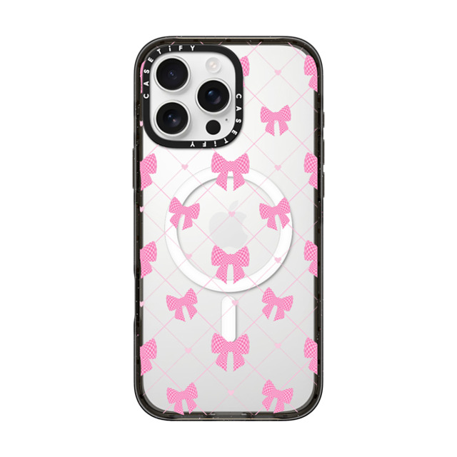 CASETiFY iPhone 16 Pro Max ケース ブラック インパクトケース MagSafe対応 Ribbon Ribbon Bow-net Lace Father's Day CASETiFY iPhone 16 Pro Max ケース ブラック インパクトケース MagSafe対応 Ribbon Ribbon Bow-net Lace Father's Day