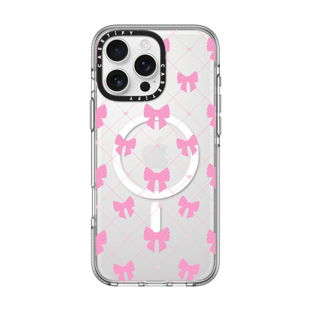 CASETiFY iPhone 16 Pro Max ケース クリア クリア ケース MagSafe対応 Ribbon Ribbon Bow-net Lace Father's Day CASETiFY iPhone 16 Pro Max ケース クリア クリア ケース MagSafe対応 Ribbon Ribbon Bow-net Lace Father's Day