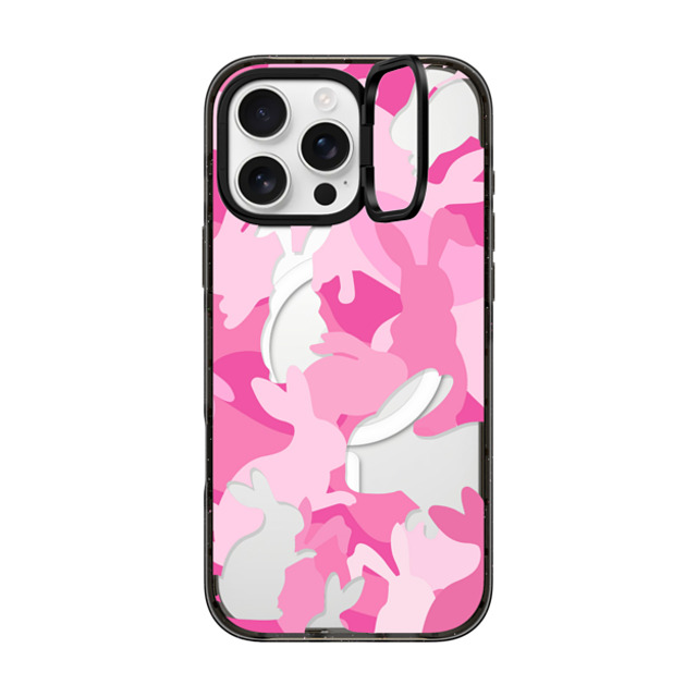 CASETiFY iPhone 16 Pro Max ケース ブラック インパクトリングスタンドケース MagSafe対応 Bunny Bunny Bunny Camo Father's Day CASETiFY iPhone 16 Pro Max ケース ブラック インパクトリングスタンドケース MagSafe対応 Bunny Bunny Bunny Camo Father's Day