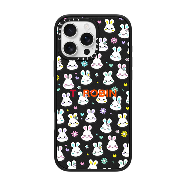 CASETiFY iPhone 16 Pro Max Case Matte Black Impact Case MagSafe Compatible Bunny Floral Custom Case casetify_artist CASETiFY iPhone 16 Pro Max Case Matte Black Impact Case MagSafe Compatible Bunny Floral Custom Case casetify_artist