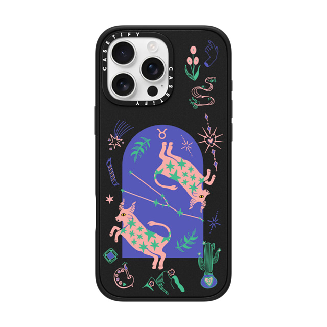 CASETiFY iPhone 16 Pro Max ケース マットブラック インパクトケース MagSafe対応 Taurus casetify_artist Father's Day CASETiFY iPhone 16 Pro Max ケース マットブラック インパクトケース MagSafe対応 Taurus casetify_artist Father's Day