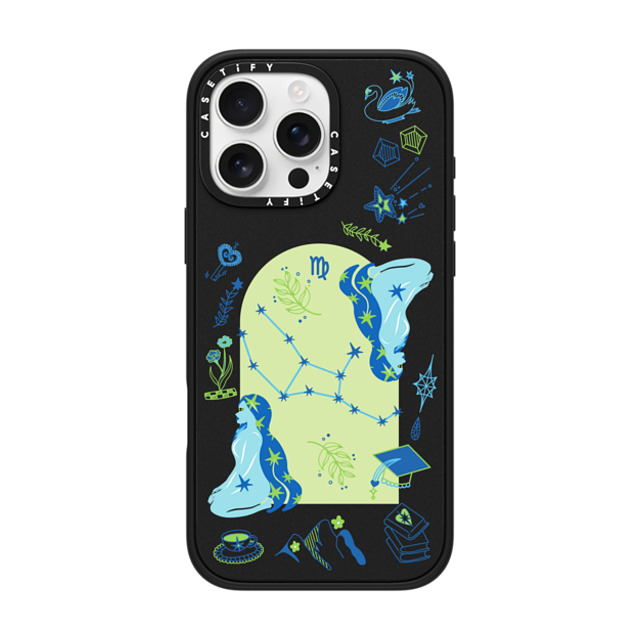 CASETiFY iPhone 16 Pro Max Case マットブラック インパクトケース MagSafe対応 Virgo casetify_artist Father's Day CASETiFY iPhone 16 Pro Max Case マットブラック インパクトケース MagSafe対応 Virgo casetify_artist Father's Day