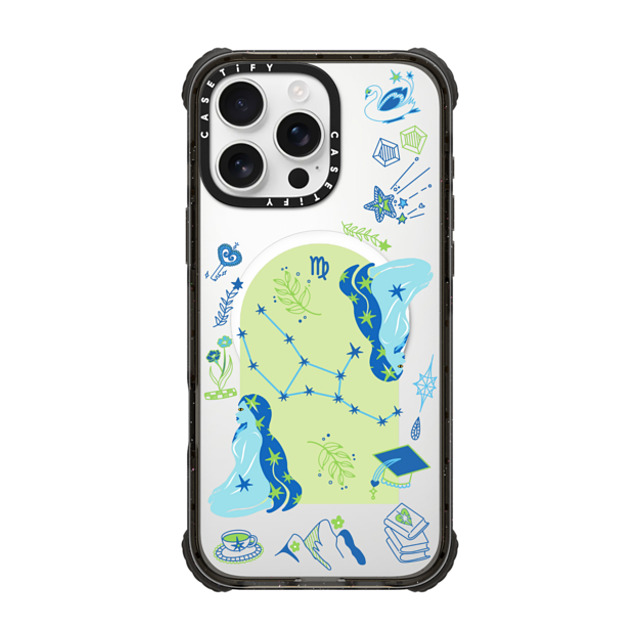 CASETiFY iPhone 16 Pro Max ケース ブラック ウルトラ インパクトケース MagSafe 対応 Virgo casetify_artist Father's Day CASETiFY iPhone 16 Pro Max ケース ブラック ウルトラ インパクトケース MagSafe 対応 Virgo casetify_artist Father's Day