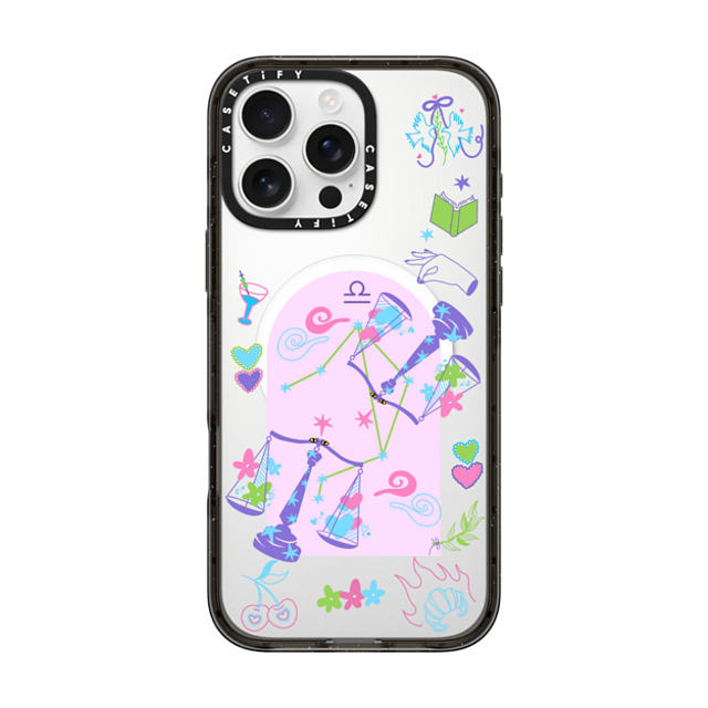 CASETiFY iPhone 16 Pro Max ケース ブラック インパクトケース MagSafe対応 Libra casetify_artist Father's Day CASETiFY iPhone 16 Pro Max ケース ブラック インパクトケース MagSafe対応 Libra casetify_artist Father's Day