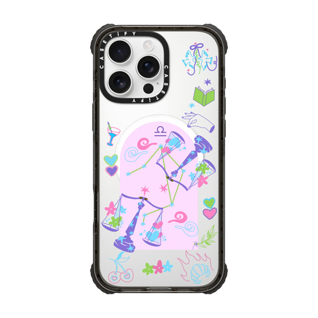 CASETiFY iPhone 16 Pro Max ケース ブラック ウルトラ インパクトケース MagSafe 対応 Libra casetify_artist Father's Day CASETiFY iPhone 16 Pro Max ケース ブラック ウルトラ インパクトケース MagSafe 対応 Libra casetify_artist Father's Day