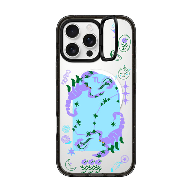 CASETiFY iPhone 16 Pro Max ケース ブラック インパクトリングスタンドケース MagSafe対応 Scorpio casetify_artist Father's Day CASETiFY iPhone 16 Pro Max ケース ブラック インパクトリングスタンドケース MagSafe対応 Scorpio casetify_artist Father's Day