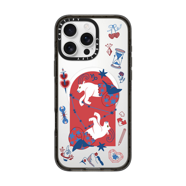CASETiFY iPhone 16 Pro Max Case Black インパクトケース MagSafe対応 Capricorn casetify_artist Father's Day CASETiFY iPhone 16 Pro Max Case Black インパクトケース MagSafe対応 Capricorn casetify_artist Father's Day