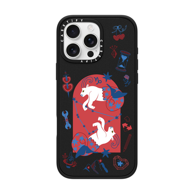 CASETiFY iPhone 16 Pro Max Case マットブラック インパクトケース MagSafe対応 Capricorn casetify_artist Father's Day CASETiFY iPhone 16 Pro Max Case マットブラック インパクトケース MagSafe対応 Capricorn casetify_artist Father's Day