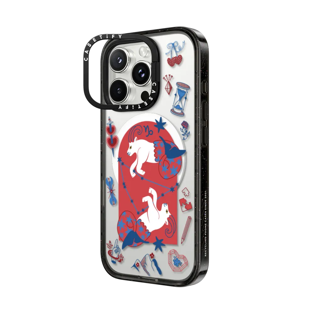 Impact Ring Stand iPhone 16 Pro Max Case MagSafe Compatible - Capricorn
