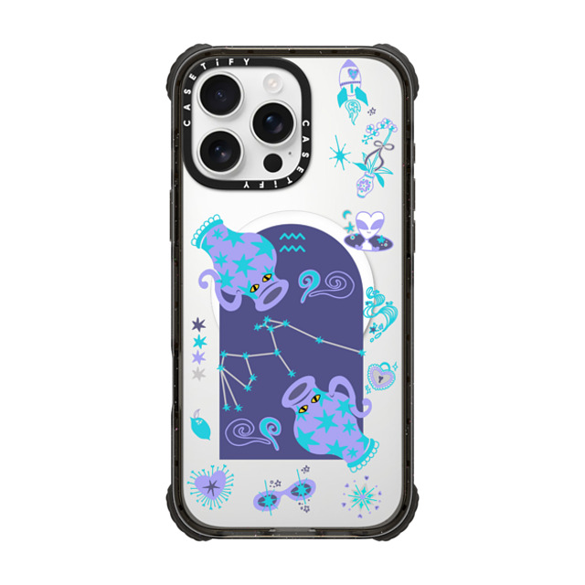 CASETiFY iPhone 16 Pro Max ケース ブラック ウルトラ インパクトケース MagSafe 対応 みずがめ座 casetify_artist Father's Day CASETiFY iPhone 16 Pro Max ケース ブラック ウルトラ インパクトケース MagSafe 対応 みずがめ座 casetify_artist Father's Day