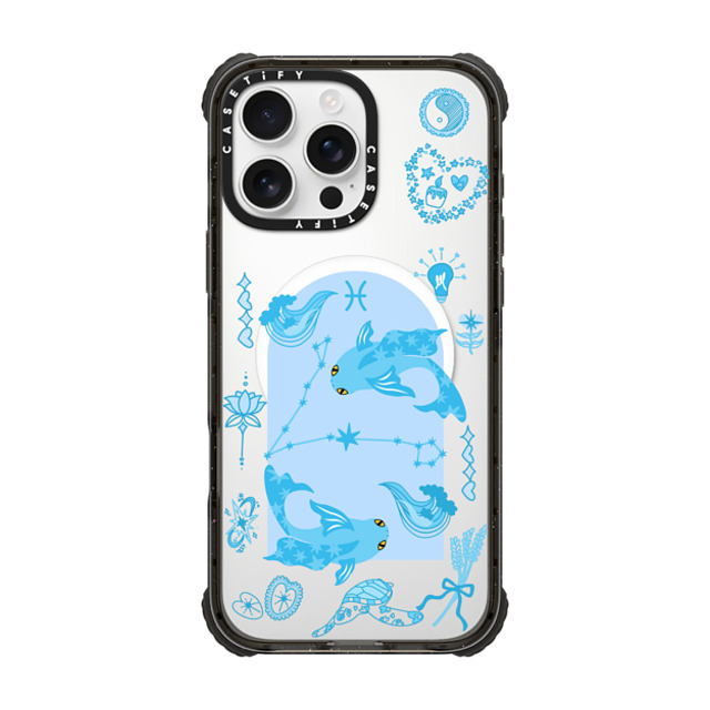 CASETiFY iPhone 16 Pro Max ケース ブラック ウルトラ インパクトケース MagSafe 対応 Pisces casetify_artist Father's Day CASETiFY iPhone 16 Pro Max ケース ブラック ウルトラ インパクトケース MagSafe 対応 Pisces casetify_artist Father's Day