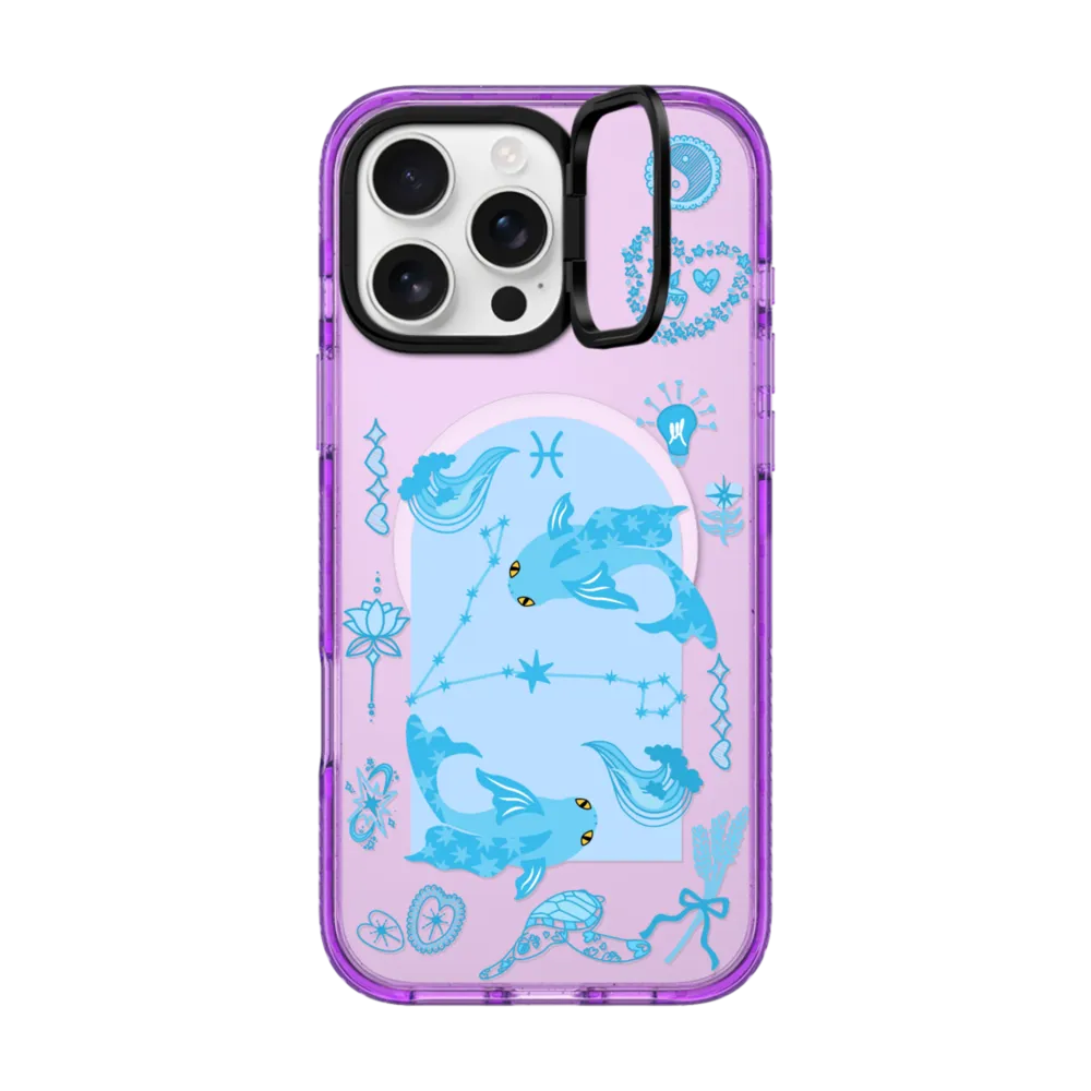 Impact Ring Stand iPhone 16 Pro Max Case MagSafe Compatible - Pisces
