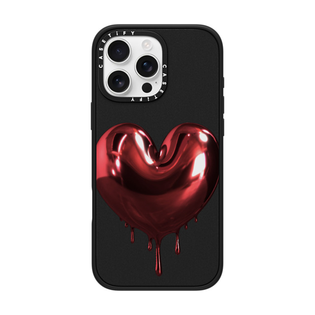CASETiFY iPhone 16 Pro Max Case Matte Black Impact Case MagSafe Compatible Red Metallic Heart casetify_artist Back to School CASETiFY iPhone 16 Pro Max Case Matte Black Impact Case MagSafe Compatible Red Metallic Heart casetify_artist Back to School
