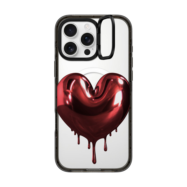 CASETiFY iPhone 16 Pro Max ケース ブラック インパクトリングスタンドケース MagSafe対応 Red Metallic Heart casetify_artist Back to School CASETiFY iPhone 16 Pro Max ケース ブラック インパクトリングスタンドケース MagSafe対応 Red Metallic Heart casetify_artist Back to School