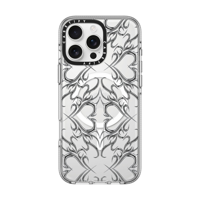 CASETiFY iPhone 16 Pro Max Case クリア クリア ケース MagSafe対応 Metallic Heart casetify_artist Back to School CASETiFY iPhone 16 Pro Max Case クリア クリア ケース MagSafe対応 Metallic Heart casetify_artist Back to School