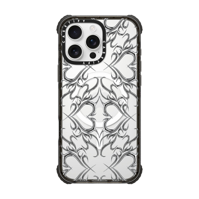 CASETiFY iPhone 16 Pro Max Case Black ウルトラ インパクトケース MagSafe 対応 Metallic Heart casetify_artist Back to School CASETiFY iPhone 16 Pro Max Case Black ウルトラ インパクトケース MagSafe 対応 Metallic Heart casetify_artist Back to School