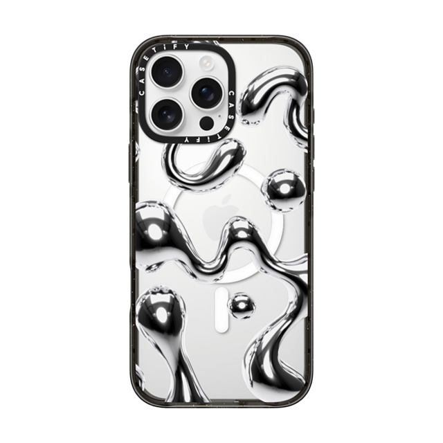 CASETiFY iPhone 16 Pro Max Case Black Impact Case MagSafe Compatible Chrome Liquid Groovy casetify_artist Back to School CASETiFY iPhone 16 Pro Max Case Black Impact Case MagSafe Compatible Chrome Liquid Groovy casetify_artist Back to School