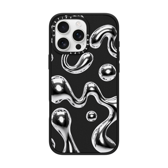 CASETiFY iPhone 16 Pro Max ケース マットブラック インパクトケース MagSafe対応 Chrome Liquid Groovy casetify_artist Back to School CASETiFY iPhone 16 Pro Max ケース マットブラック インパクトケース MagSafe対応 Chrome Liquid Groovy casetify_artist Back to School