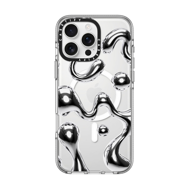 CASETiFY iPhone 16 Pro Max ケース クリア クリア ケース MagSafe対応 Chrome Liquid Groovy casetify_artist Back to School CASETiFY iPhone 16 Pro Max ケース クリア クリア ケース MagSafe対応 Chrome Liquid Groovy casetify_artist Back to School