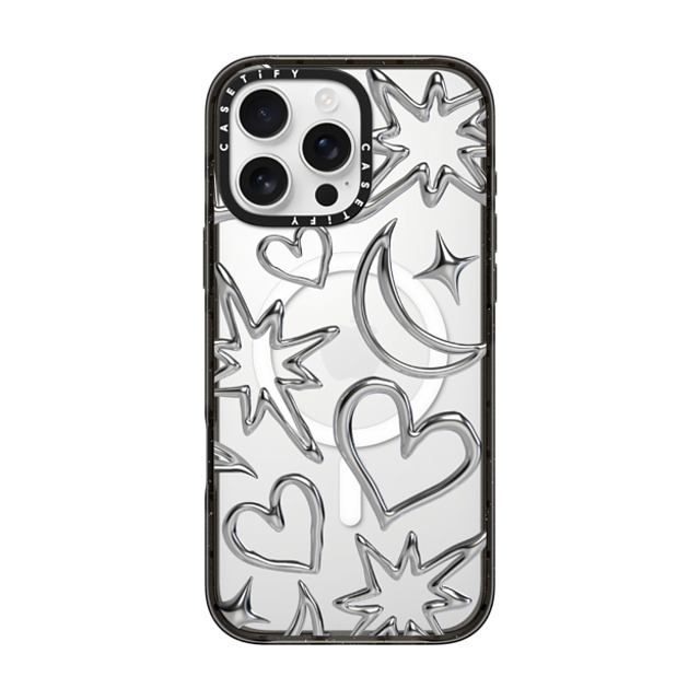 CASETiFY iPhone 16 Pro Max ケース ブラック インパクトケース MagSafe対応 Chrome Scribbles casetify_artist Back to School CASETiFY iPhone 16 Pro Max ケース ブラック インパクトケース MagSafe対応 Chrome Scribbles casetify_artist Back to School