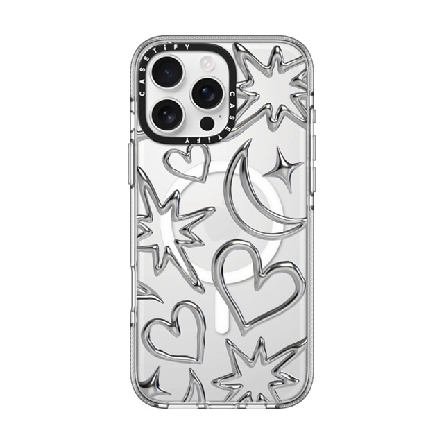 CASETiFY iPhone 16 Pro Max Case クリア クリア ケース MagSafe対応 Chrome Scribbles casetify_artist Back to School CASETiFY iPhone 16 Pro Max Case クリア クリア ケース MagSafe対応 Chrome Scribbles casetify_artist Back to School