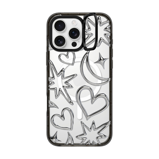 CASETiFY iPhone 16 Pro Max Case Black インパクトリングスタンドケース MagSafe対応 Chrome Scribbles casetify_artist Back to School CASETiFY iPhone 16 Pro Max Case Black インパクトリングスタンドケース MagSafe対応 Chrome Scribbles casetify_artist Back to School