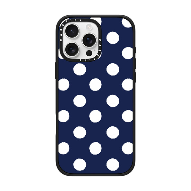 CASETiFY iPhone 16 Pro Max ケース マットブラック インパクトケース MagSafe対応 Nautical Polka Phone Case casetify_artist Back to School CASETiFY iPhone 16 Pro Max ケース マットブラック インパクトケース MagSafe対応 Nautical Polka Phone Case casetify_artist Back to School