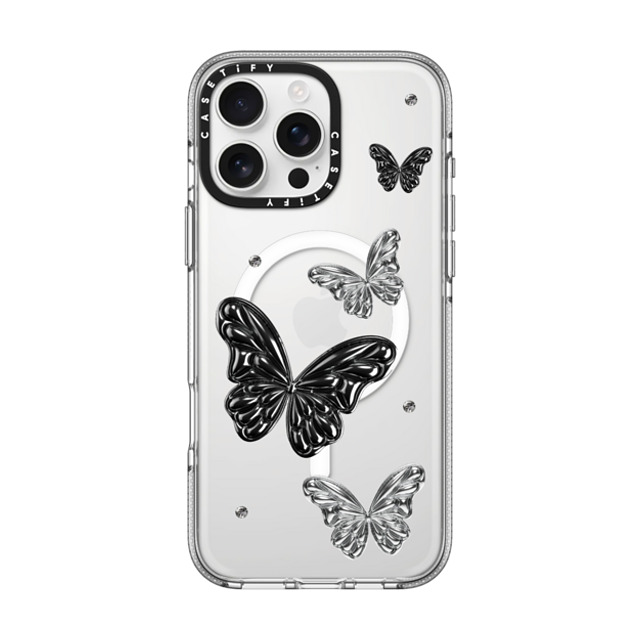 CASETiFY iPhone 16 Pro Max Case クリア クリア ケース MagSafe対応 Metallic Butterfly casetify_artist Back to School CASETiFY iPhone 16 Pro Max Case クリア クリア ケース MagSafe対応 Metallic Butterfly casetify_artist Back to School