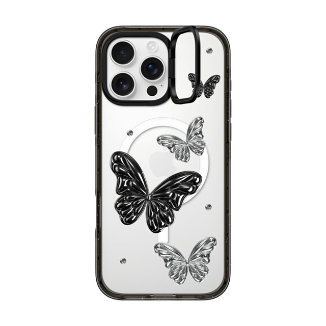 CASETiFY iPhone 16 Pro Max Case Black インパクトリングスタンドケース MagSafe対応 Metallic Butterfly casetify_artist Back to School CASETiFY iPhone 16 Pro Max Case Black インパクトリングスタンドケース MagSafe対応 Metallic Butterfly casetify_artist Back to School