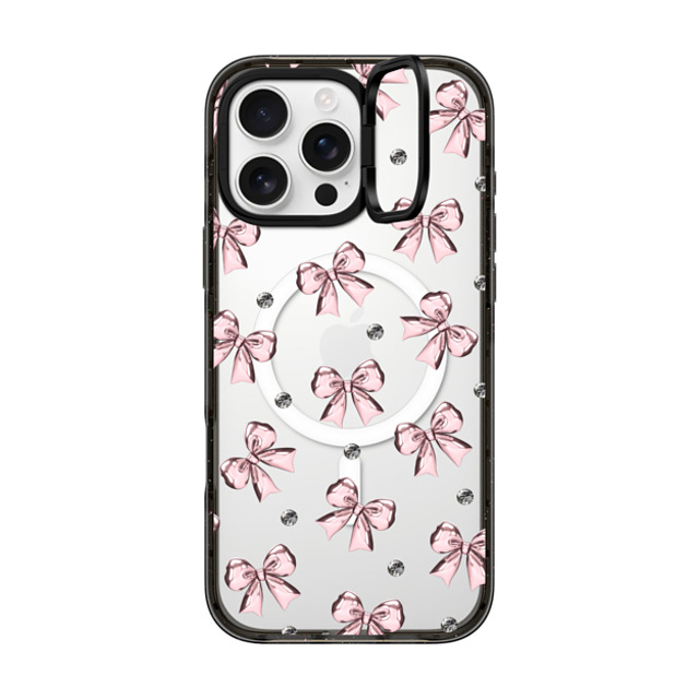 CASETiFY iPhone 16 Pro Max Case Black インパクトリングスタンドケース MagSafe対応 Metallic Pink Ribbon casetify_artist Back to School CASETiFY iPhone 16 Pro Max Case Black インパクトリングスタンドケース MagSafe対応 Metallic Pink Ribbon casetify_artist Back to School