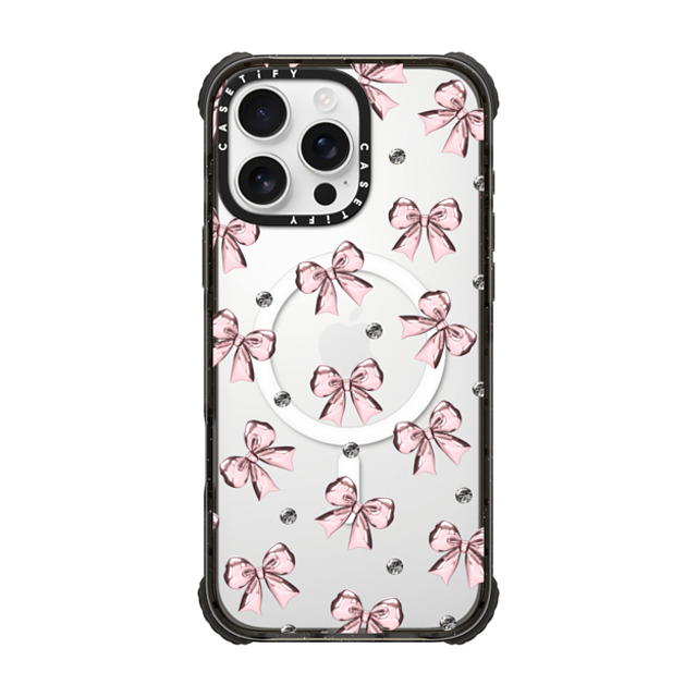 CASETiFY iPhone 16 Pro Max Case Black ウルトラ インパクトケース MagSafe 対応 Metallic Pink Ribbon casetify_artist Back to School CASETiFY iPhone 16 Pro Max Case Black ウルトラ インパクトケース MagSafe 対応 Metallic Pink Ribbon casetify_artist Back to School