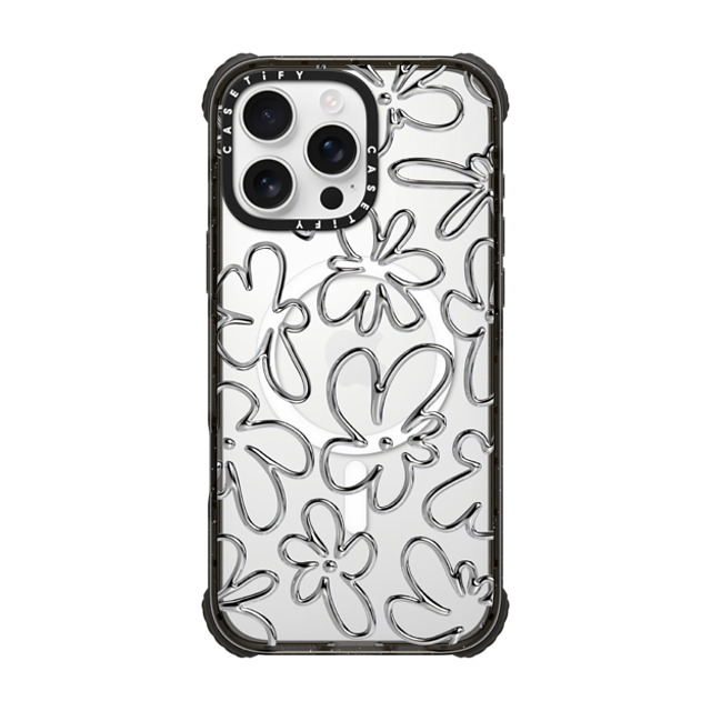 CASETiFY iPhone 16 Pro Max Case Black ウルトラ インパクトケース MagSafe 対応 Chrome Flower casetify_artist Back to School CASETiFY iPhone 16 Pro Max Case Black ウルトラ インパクトケース MagSafe 対応 Chrome Flower casetify_artist Back to School