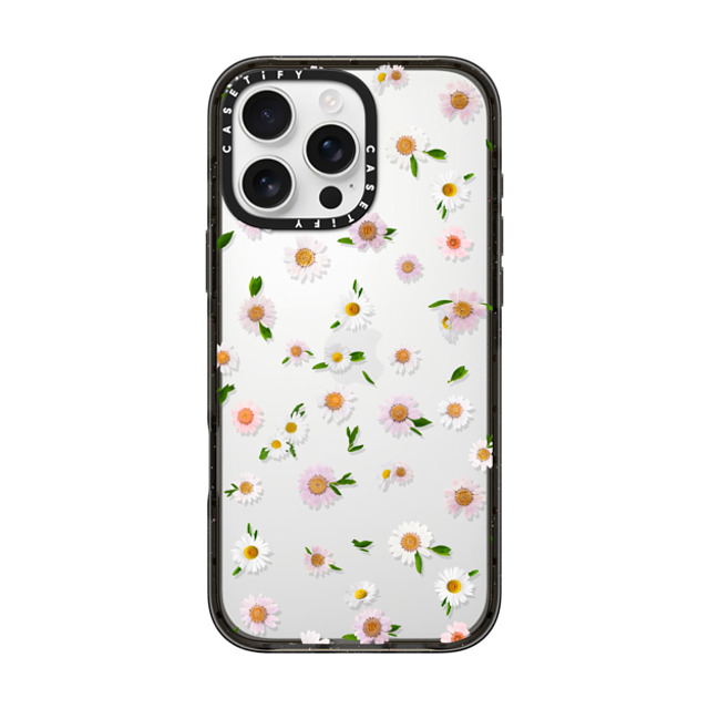 CASETiFY iPhone 16 Pro Max Case ブラック インパクトケース Floral フローラル Pressed flowers daisy New iPhone CASETiFY iPhone 16 Pro Max Case ブラック インパクトケース Floral フローラル Pressed flowers daisy New iPhone
