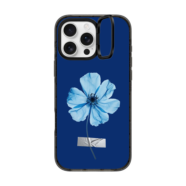 CASETiFY iPhone 16 Pro Max ケース ブラック インパクトリングスタンドケース MagSafe対応 Floral フローラル Blue Blossom with Tape Back to School CASETiFY iPhone 16 Pro Max ケース ブラック インパクトリングスタンドケース MagSafe対応 Floral フローラル Blue Blossom with Tape Back to School