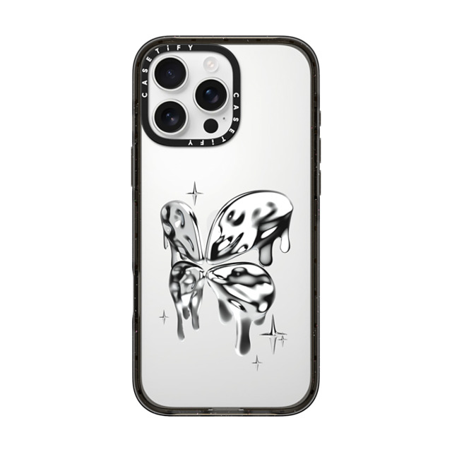 CASETiFY iPhone 16 Pro Max ケース ブラック インパクトケース Butterfly,Chrome Butterfly,Chrome Melting Butterfly Back to School CASETiFY iPhone 16 Pro Max ケース ブラック インパクトケース Butterfly,Chrome Butterfly,Chrome Melting Butterfly Back to School