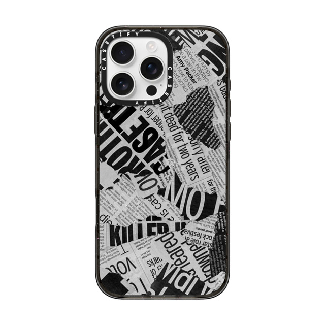 CASETiFY iPhone 16 Pro Max Case ブラック インパクトケース MagSafe対応 Pattern,Typography monochrome,Pattern,Typography Messy Collage New iPhone CASETiFY iPhone 16 Pro Max Case ブラック インパクトケース MagSafe対応 Pattern,Typography monochrome,Pattern,Typography Messy Collage New iPhone