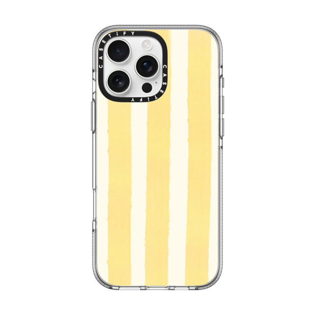 CASETiFY iPhone 16 Pro Max ケース クリア クリア ケース MagSafe対応 Stripes ストライプ Yellow Stripes Back to School CASETiFY iPhone 16 Pro Max ケース クリア クリア ケース MagSafe対応 Stripes ストライプ Yellow Stripes Back to School