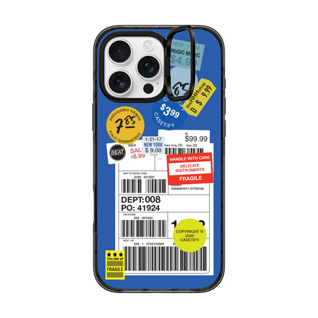 CASETiFY iPhone 16 Pro Max Case ブラック インパクトリングスタンドケース MagSafe対応 Typography グラフィック Label Sticker Design 2 New iPhone CASETiFY iPhone 16 Pro Max Case ブラック インパクトリングスタンドケース MagSafe対応 Typography グラフィック Label Sticker Design 2 New iPhone