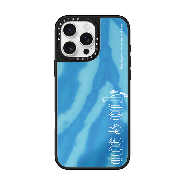 CASETiFY iPhone 16 Pro Max Case Silver on Black ミラーケース MagSafe対応 Quote,Typography River Blue Dye CASETiFY iPhone 16 Pro Max Case Silver on Black ミラーケース MagSafe対応 Quote,Typography River Blue Dye
