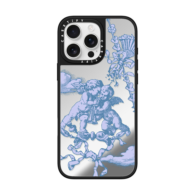 CASETiFY iPhone 16 Pro Max ケース Silver on Black ミラーケース MagSafe対応 Cloud At Lover's Gate