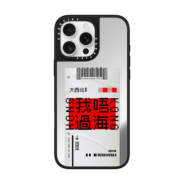 CASETiFY iPhone 16 Pro Max ケース Silver on Black ミラーケース MagSafe対応 Ticket - Taxi casetify_artist