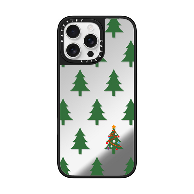CASETiFY iPhone 16 Pro Max ケース Silver on Black ミラーケース MagSafe対応 O Christmas Tree casetify_artist Back to School CASETiFY iPhone 16 Pro Max ケース Silver on Black ミラーケース MagSafe対応 O Christmas Tree casetify_artist Back to School