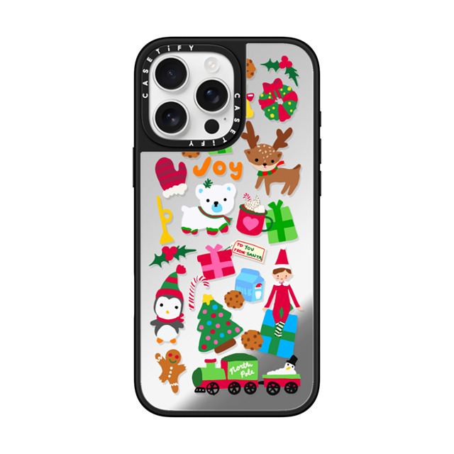 CASETiFY iPhone 16 Pro Max ケース Silver on Black ミラーケース MagSafe対応 Holiday Cheer casetify_artist